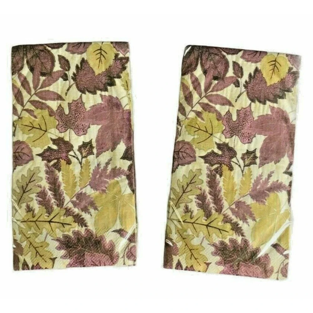 Autumn Purple Amethyst Paper Napkins Towels Buffet Bathroom Guest 20 Count 2 pk